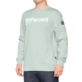 100% Manifesto Crewneck Sweatshirt türkis-weiss