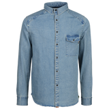 Carve Digger Organic Denim Shirt - Washed Blue