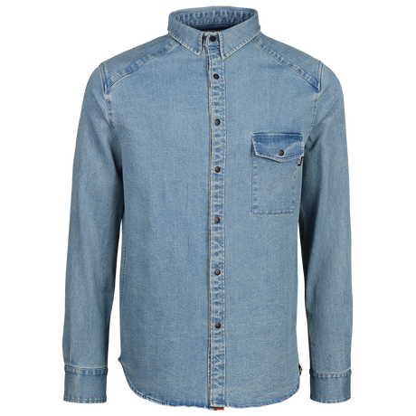 Carve Digger Organic Denim Shirt - Washed Blue