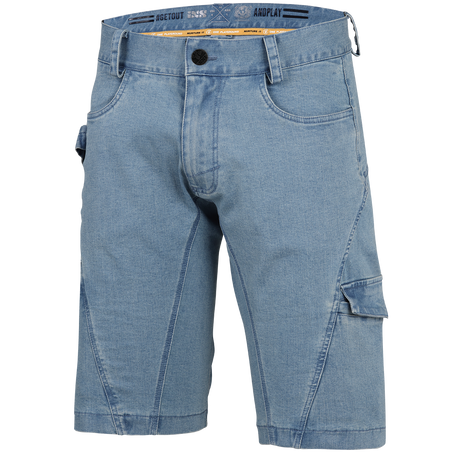 Carve Digger Organic Denim Shorts - Washed Blue