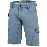 Pantaloncini di jeans organici Carve Digger - Blu lavato
