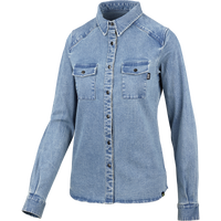 Carve Digger Organic Denim Women Shirt - Bleu délavé