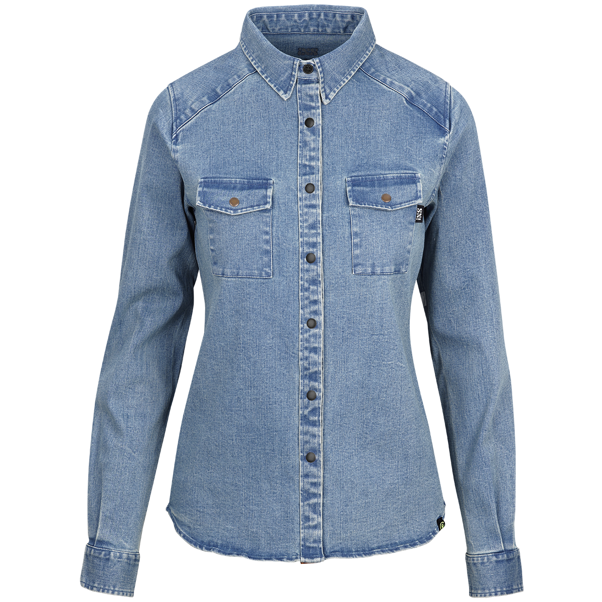 Carve Digger Organic Denim Women Shirt - Washed Blue