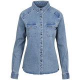 Carve Digger Organic Denim Women Shirt - Washed Blue