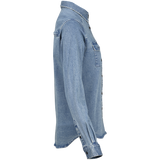 Carve Digger Organic Denim Women Shirt - Washed Blue
