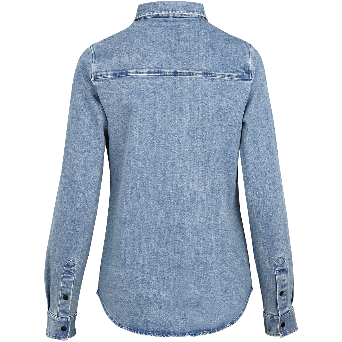 Carve Digger Organic Denim Women Shirt - Washed Blue