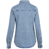 Carve Digger Organic Denim Women Shirt - Washed Blue