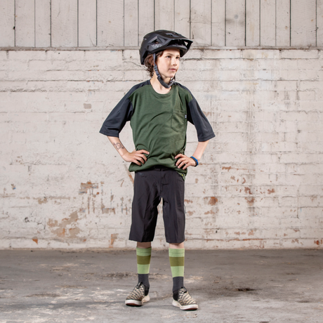 Flow X Kids Jersey olive-solid black 