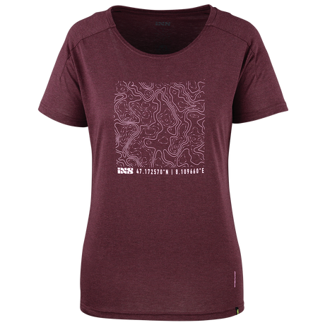 Flow Vrouwen Tech Tee Contour rozijn