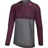 Flow XTG Manches Longues Henley - Graphite/Raisin