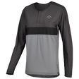 Flow XTG Women's Long Sleeve Henley - Graphite/Black