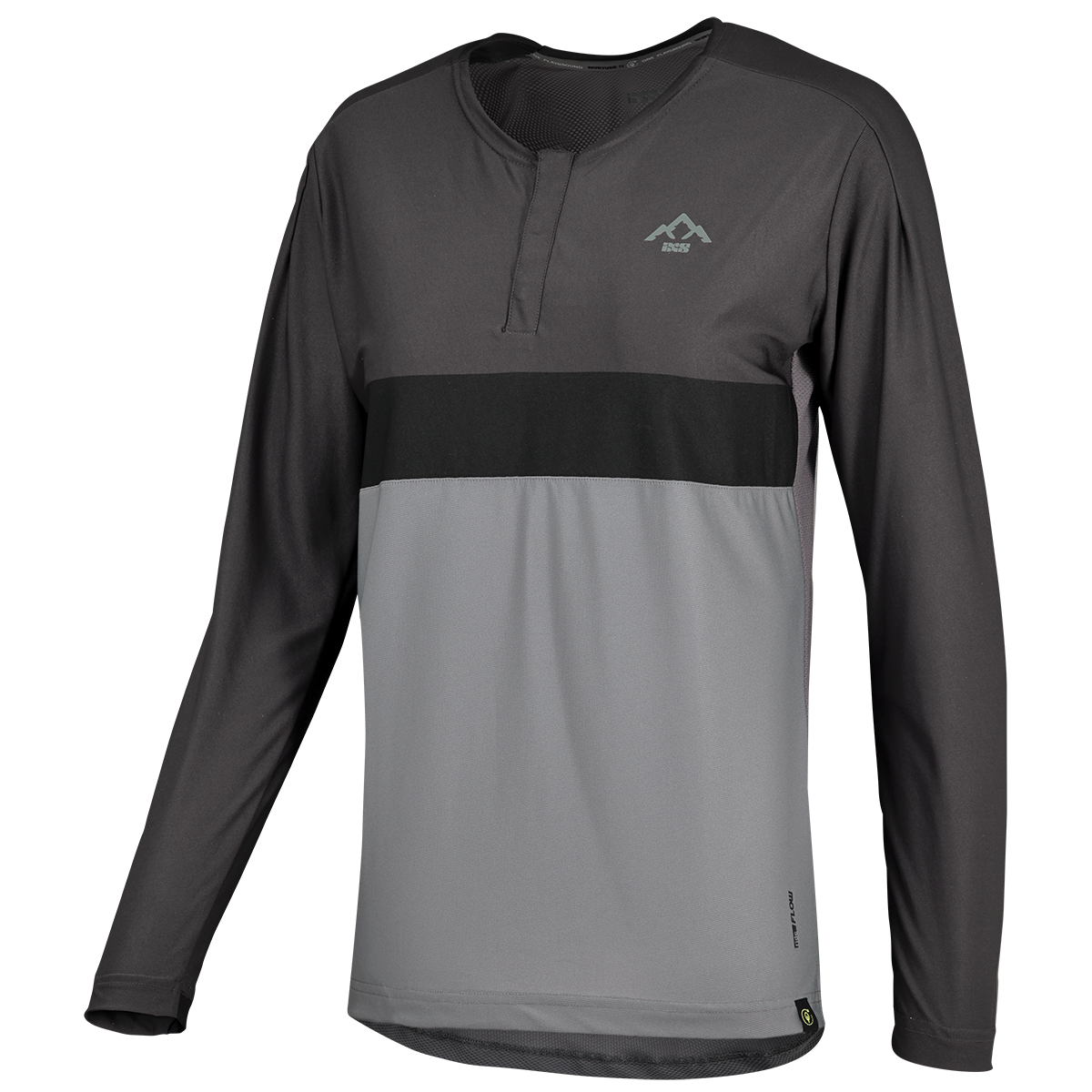 Flow XTG Women's Long Sleeve Henley - Graphite/Black