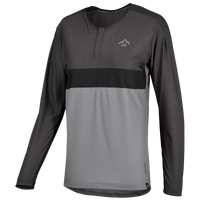 Flow XTG Women's Long Sleeve Henley - Graphite/Black