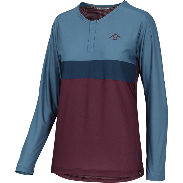 Flow XTG Women's Long Sleeve Henley - Raisin / Marine