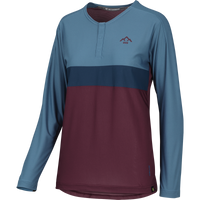 Flow XTG Women's Long Sleeve Henley - Raisin / Marine