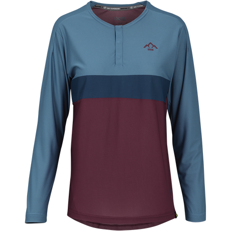 Flow XTG Women's Long Sleeve Henley - Raisin / Marine