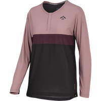 Flow XTG Women's Long Sleeve Henley - Anthracite / Raisin
