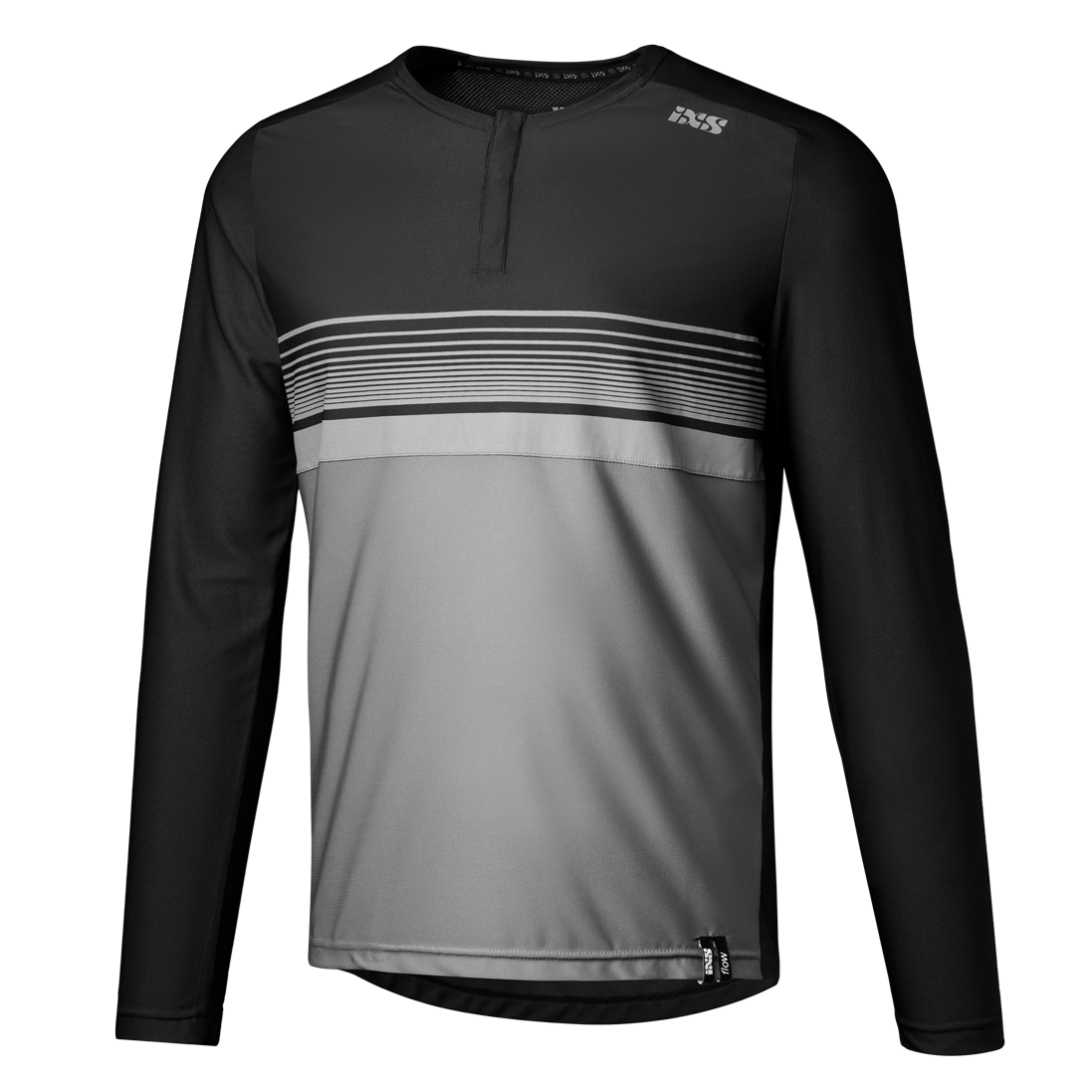 Flow Lite 1.0 Henley - schwarz-graphit