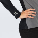 Damen Flow Lite 1.0 Henley - schwarz-graphit