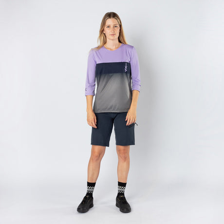Camiseta de mujer Carve 1.0 3/4 lavanda-grafito 