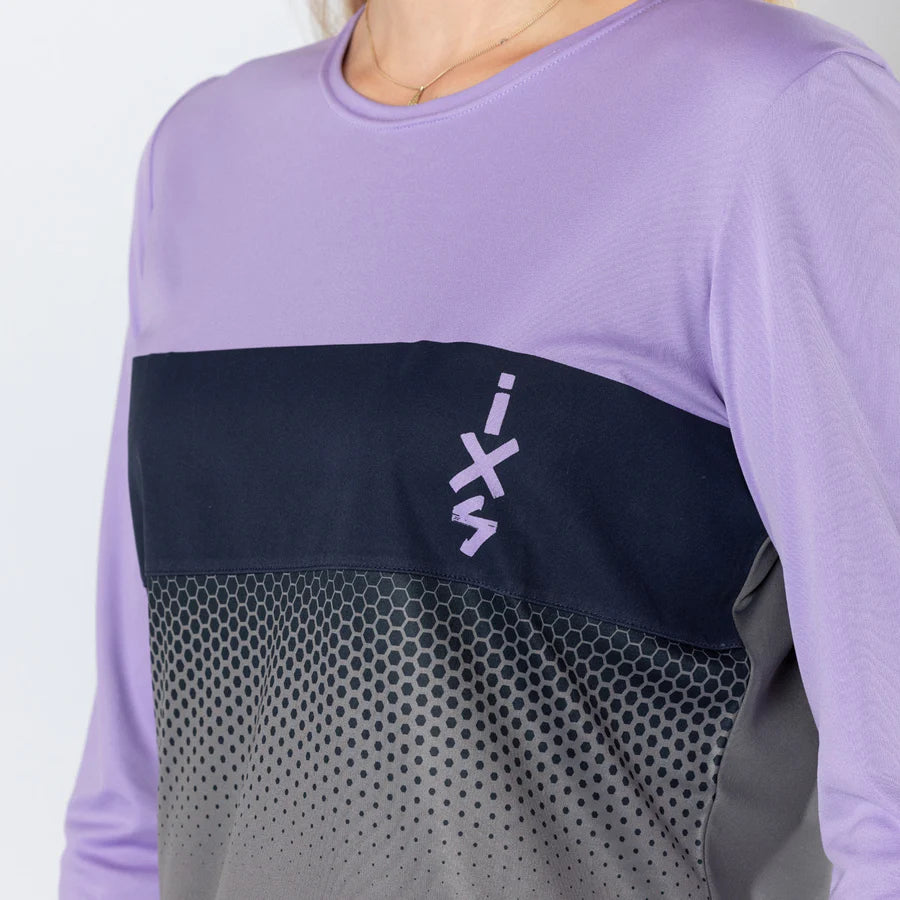 Damen Carve 1.0 3/4 Jersey - lavender-graphit