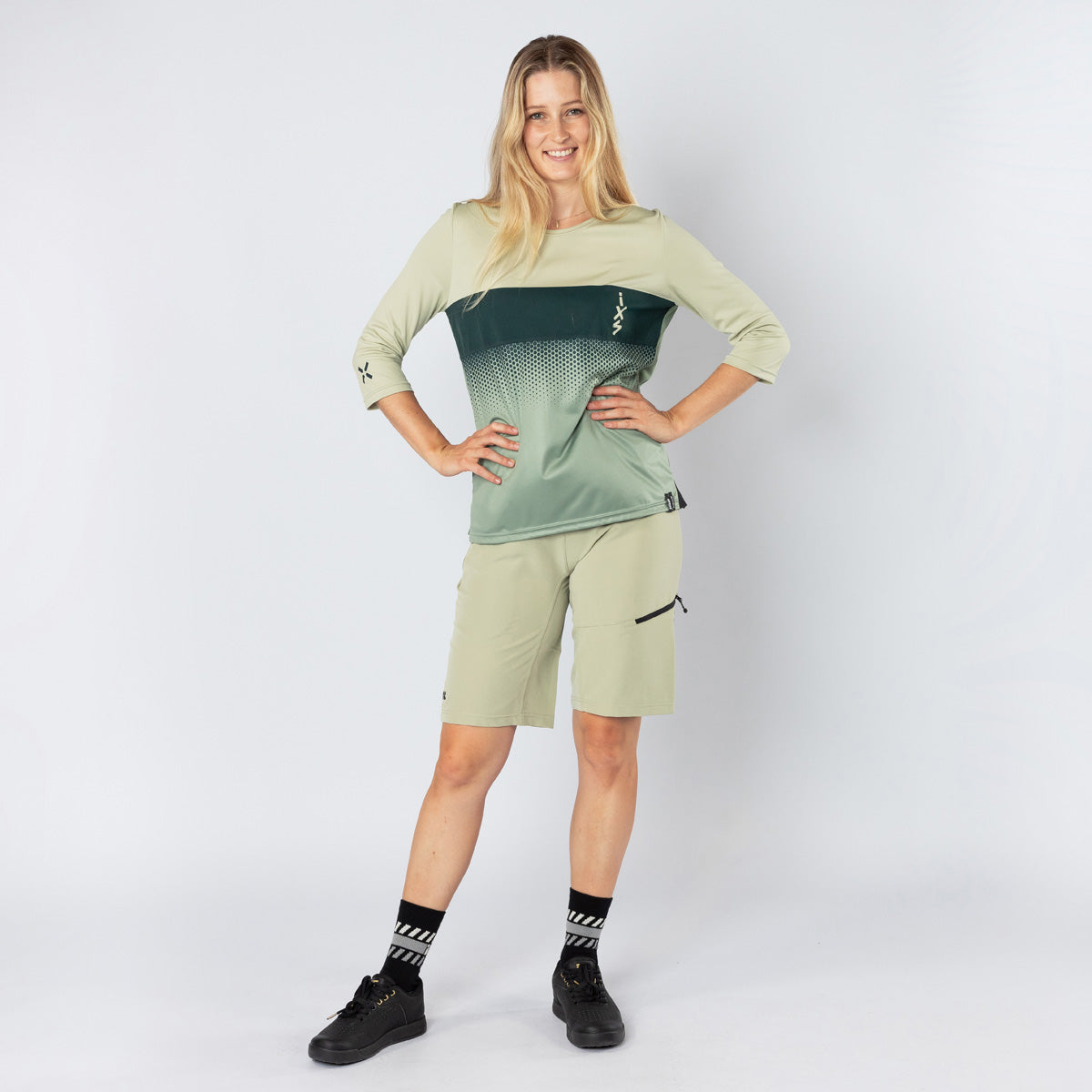 Damen Carve 1.0 3/4 Jersey - sand-sage