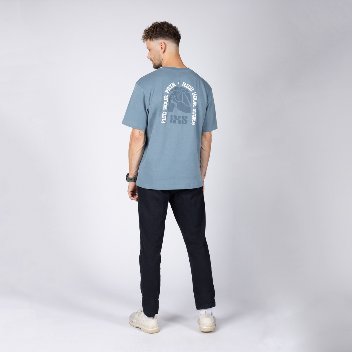 Graphic 1.0 Tee - blau grau