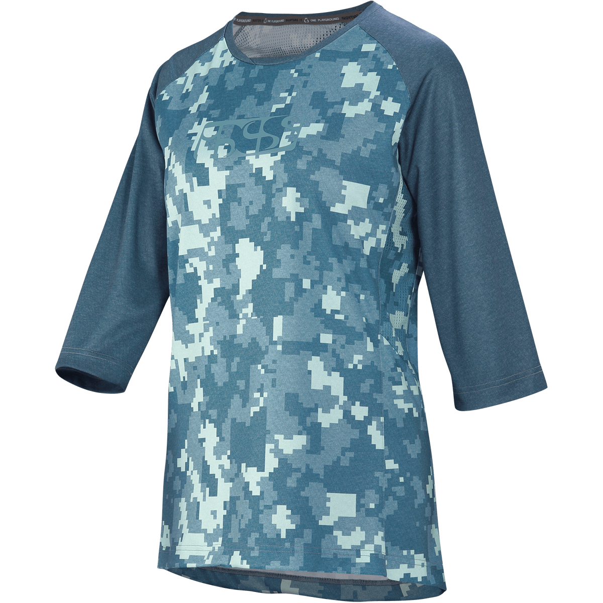 Carve Damen Trikot - Blau/Camo - 3/4-Arm