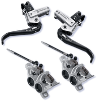 Race Pro disc brake set, 4-piston - silver/black