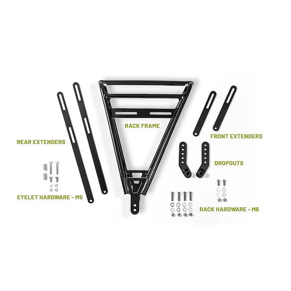 Divide luggage rack, universal - black 