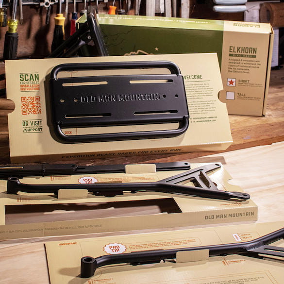 Elkhorn luggage rack - black 