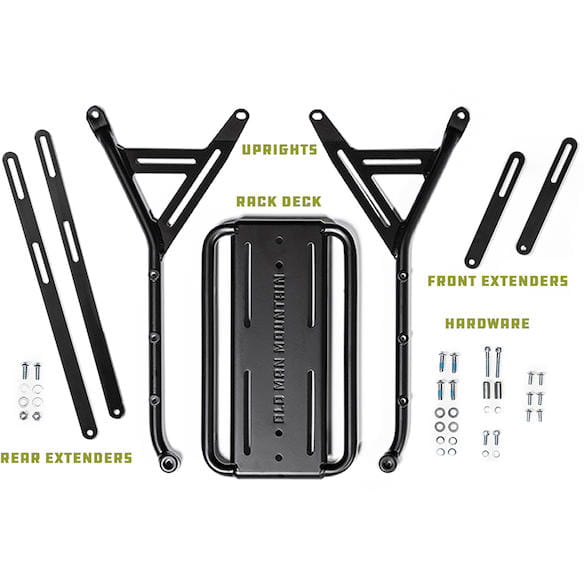 Elkhorn luggage rack - black 