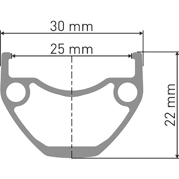 HYBRID U 623 Felge 28" - schwarz