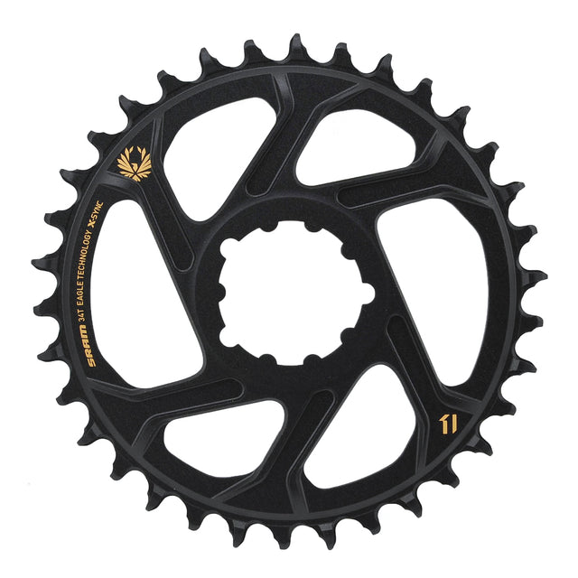 X-Sync 2 Eagle Kettenblatt - Direct Mount - 3 mm Offset - schwarz/gold