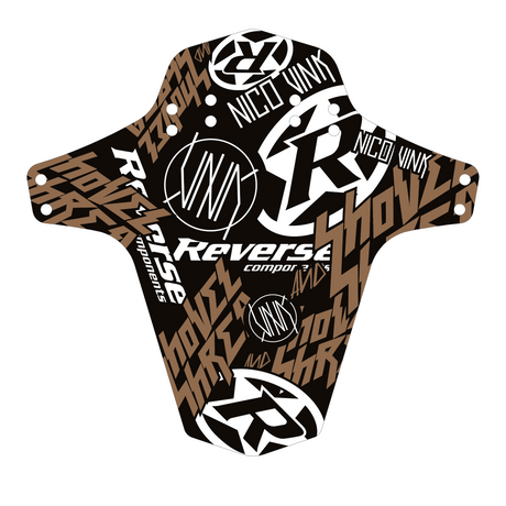 Nico Vink Stickerbomb Mudfender - Schwarz/Kupfer