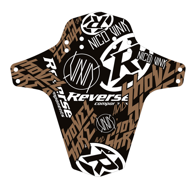 Nico Vink Stickerbomb Mudfender - Schwarz/Kupfer
