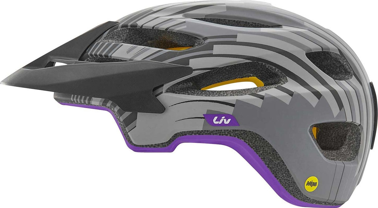 Coveta MIPS Fahrradhelm - Grau/Schwarz/Lila