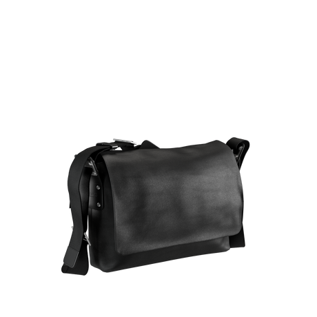 Barbican Cotton Canvas Shoulder Bag - total black