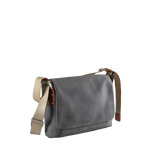 Paddington Cotton Canvas Shoulder Bag - grey