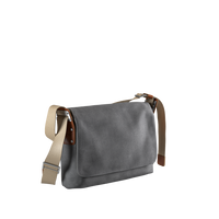 Paddington Cotton Canvas Shoulder Bag - grey