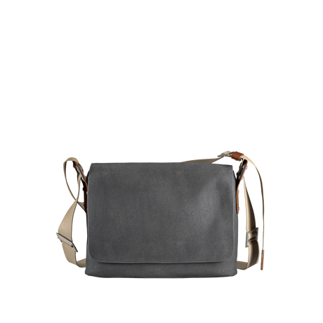 Paddington Cotton Canvas Shoulder Bag - grey