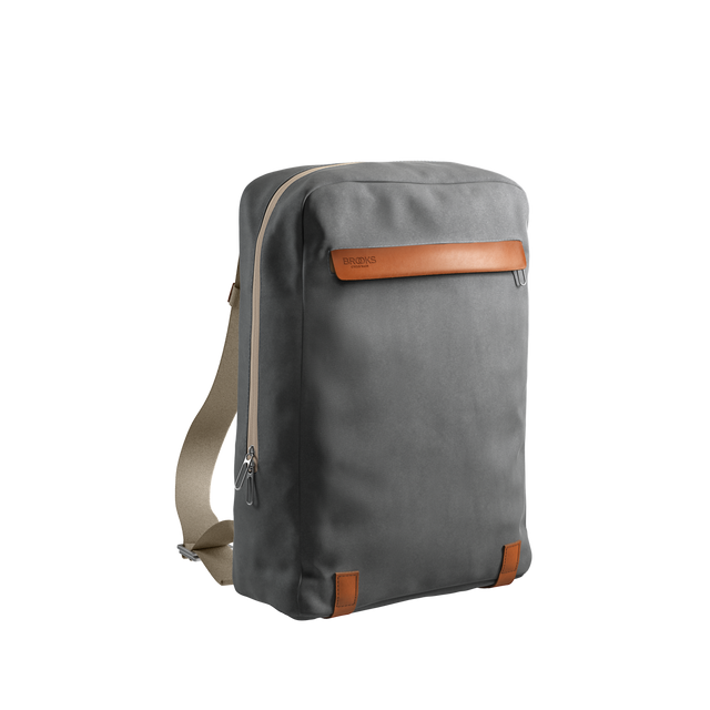 Pickzip Cotton Canvas Backpack 20L - grey/honey