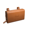 Borsa da sella in pelle D-Shape - miele