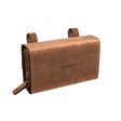 D-Shape Leather Saddle Bag - Dark Tan