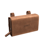 D-Shape Leather Saddle Bag - Dark Tan