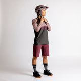 Flow XTG Women's Long Sleeve Henley - Anthracite / Raisin 