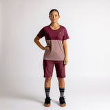 Flow Women Mountain Tech Tee Short Sleeve - Taupe / Raisin 