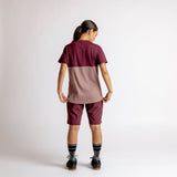 Flow Women Mountain Tech Tee Short Sleeve - Taupe / Raisin 
