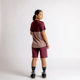 Flow Women Mountain Tech Tee Short Sleeve - Taupe / Raisin 