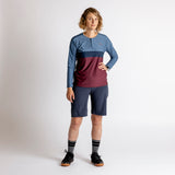 Flow XTG Women's Long Sleeve Henley - Raisin / Marine
